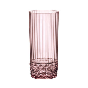 Bormioli Rocco America '20s 16.25 oz. Cooler Drinking Glasses, Lilac Rose (Set of 6)