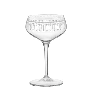 Bormioli Rocco Bartender 8.5 oz. Novecento Art Deco Cocktail Coupe (Set of 6)