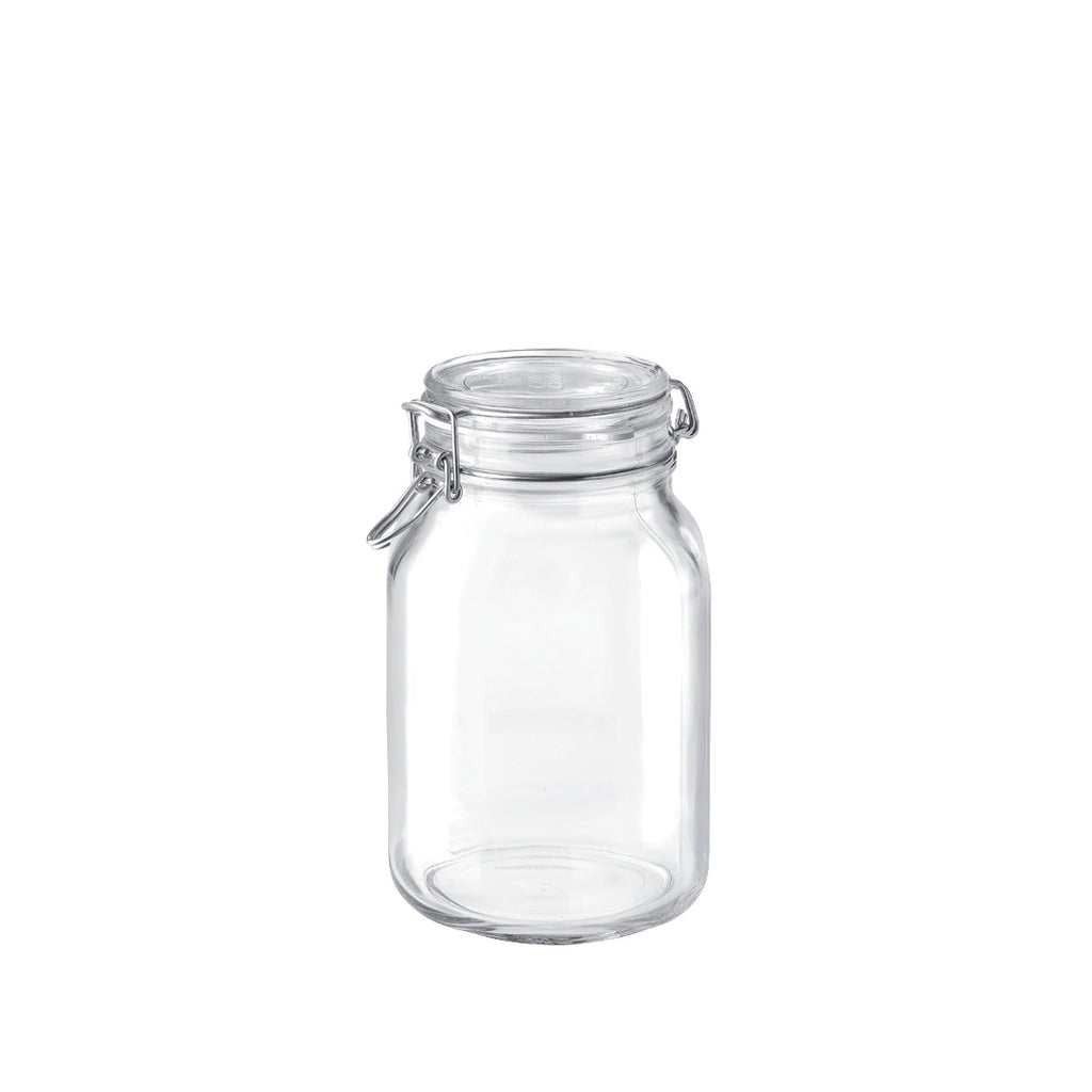 Bormioli Rocco Pocket Flask - 8.5 Oz Clear Glass With Swing Stopper, Leak-Proof