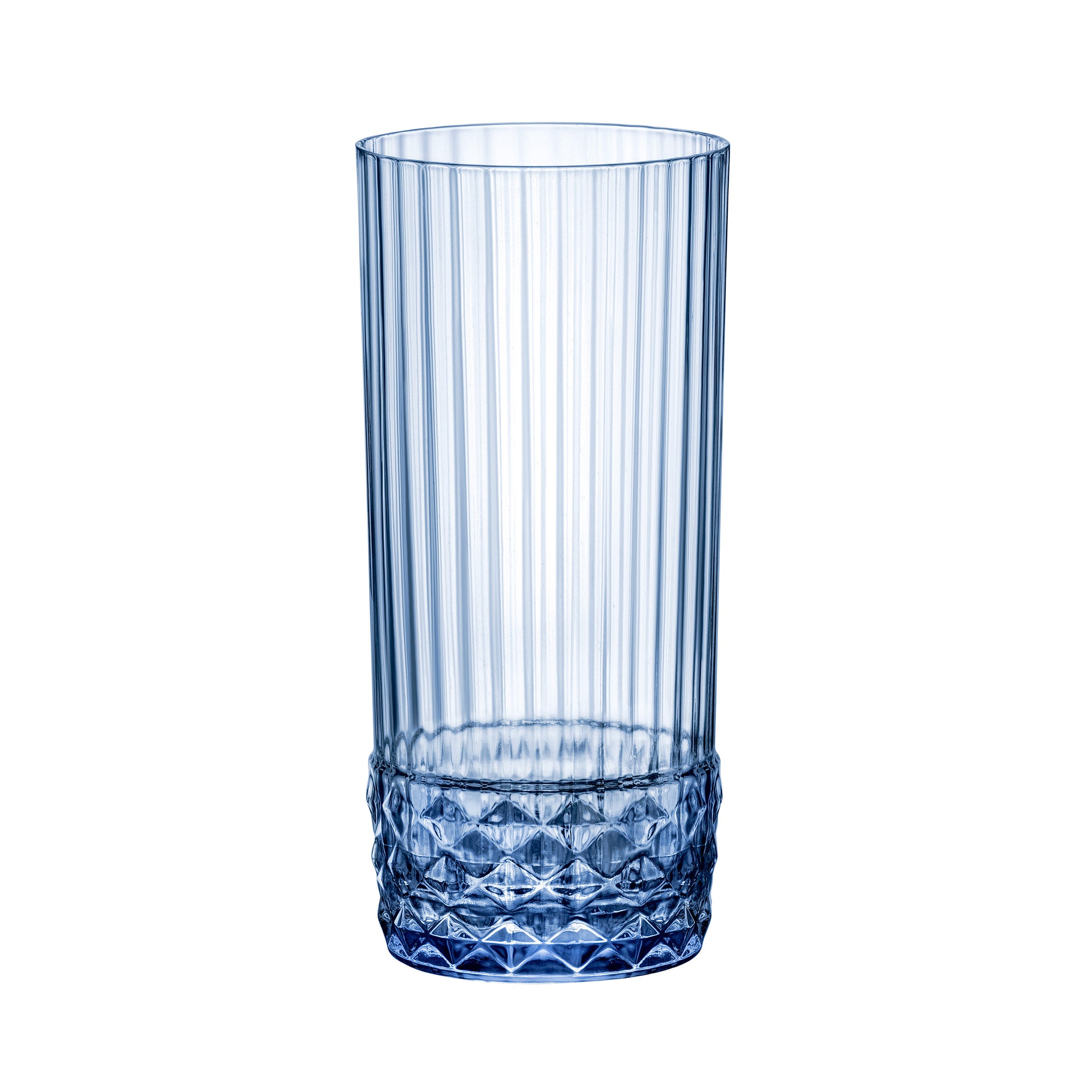 Bormioli Rocco America '20s 16.25 oz. Cooler Drinking Glasses, Sapphire Blue (Set of 6)