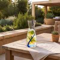 Side view of Stria 36.25 oz. Glass Carafe (Set of 6)