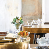 Side view of Primavera 8 oz. Glass Footed Dessert Bowl (Set of 6)