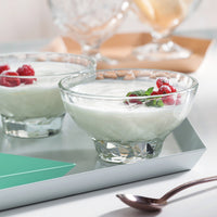 Side view of Diamond 7.5 oz. Glass Dessert Bowl (Set of 12)
