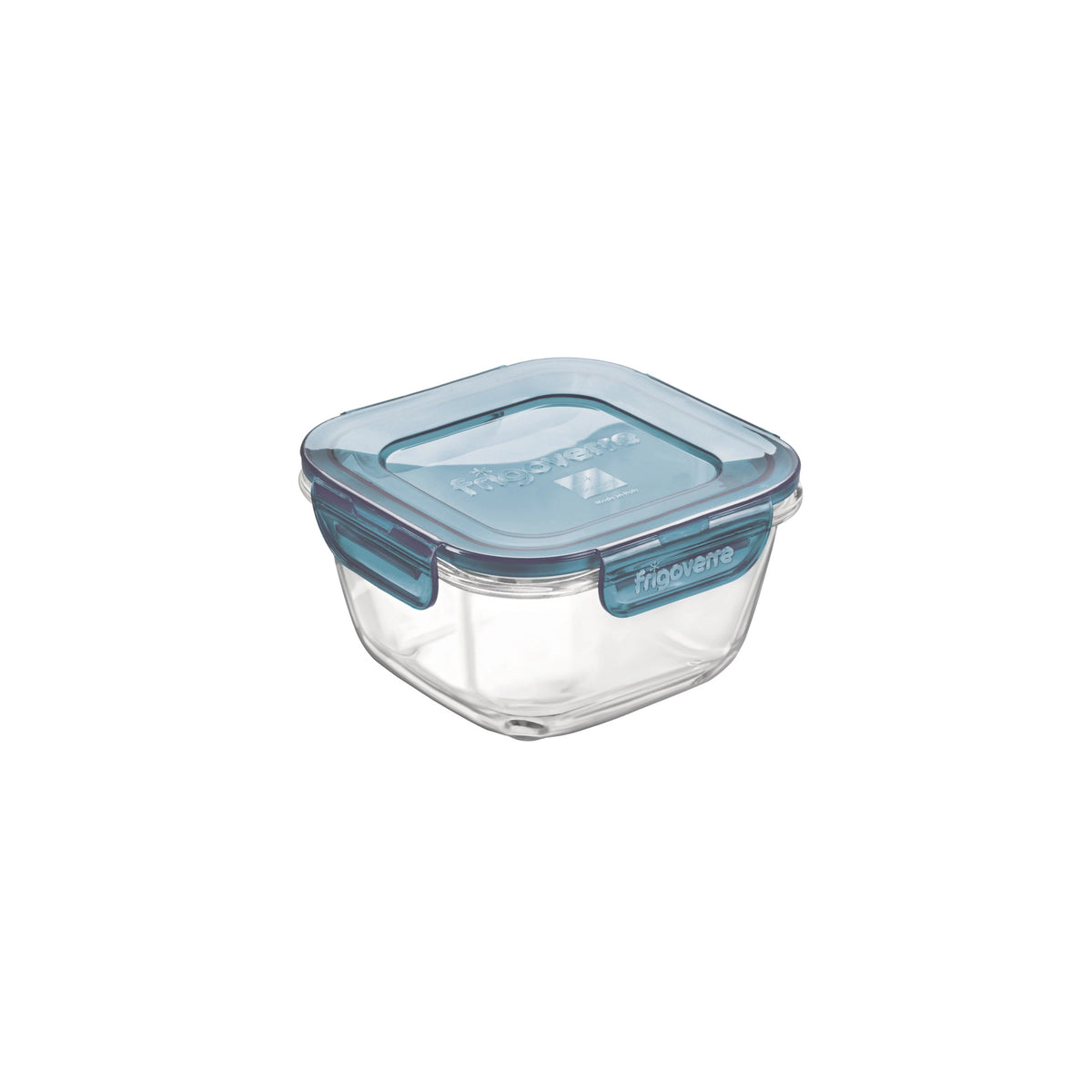 Frigoverre Evolution 2-Cup Square Food Storage Container, Gray Lid