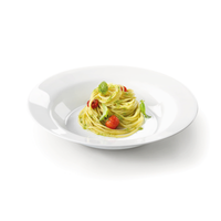 Side view of Grangusto 11.6" Opal Glass Pasta Bowl (Set of 12)