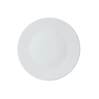 Side view of Grangusto 13" Opal Glass Round Serving Platter (Set of 12)