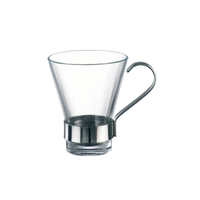 Side view of Ypsilon 3.5 oz. Espresso Cup with Stainless Steel Handle (Set of 6)