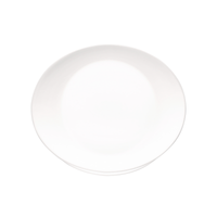 Side view of Grangusto 12.5" x 10.25" Opal Glass Oval Dinner Plate (Set of 12)