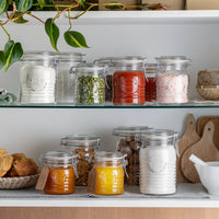 Side view of Officina 1825 17 oz. Food & Canning Jar with Swing Top (Set of 6)