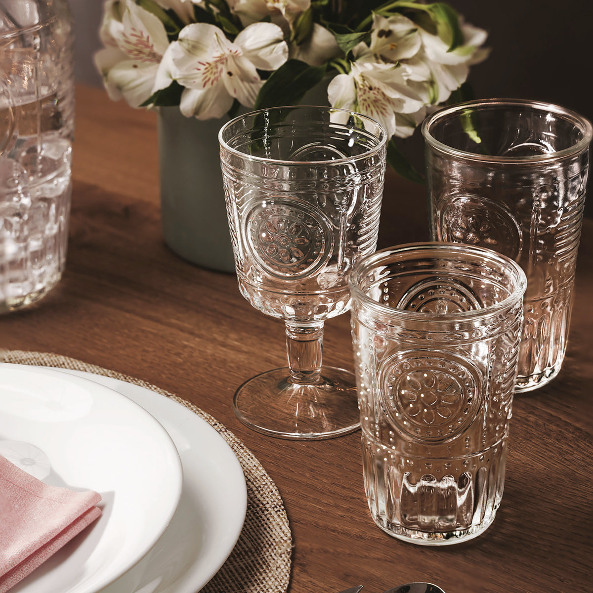 Romantic Cooler Drinking Glasses, Clear