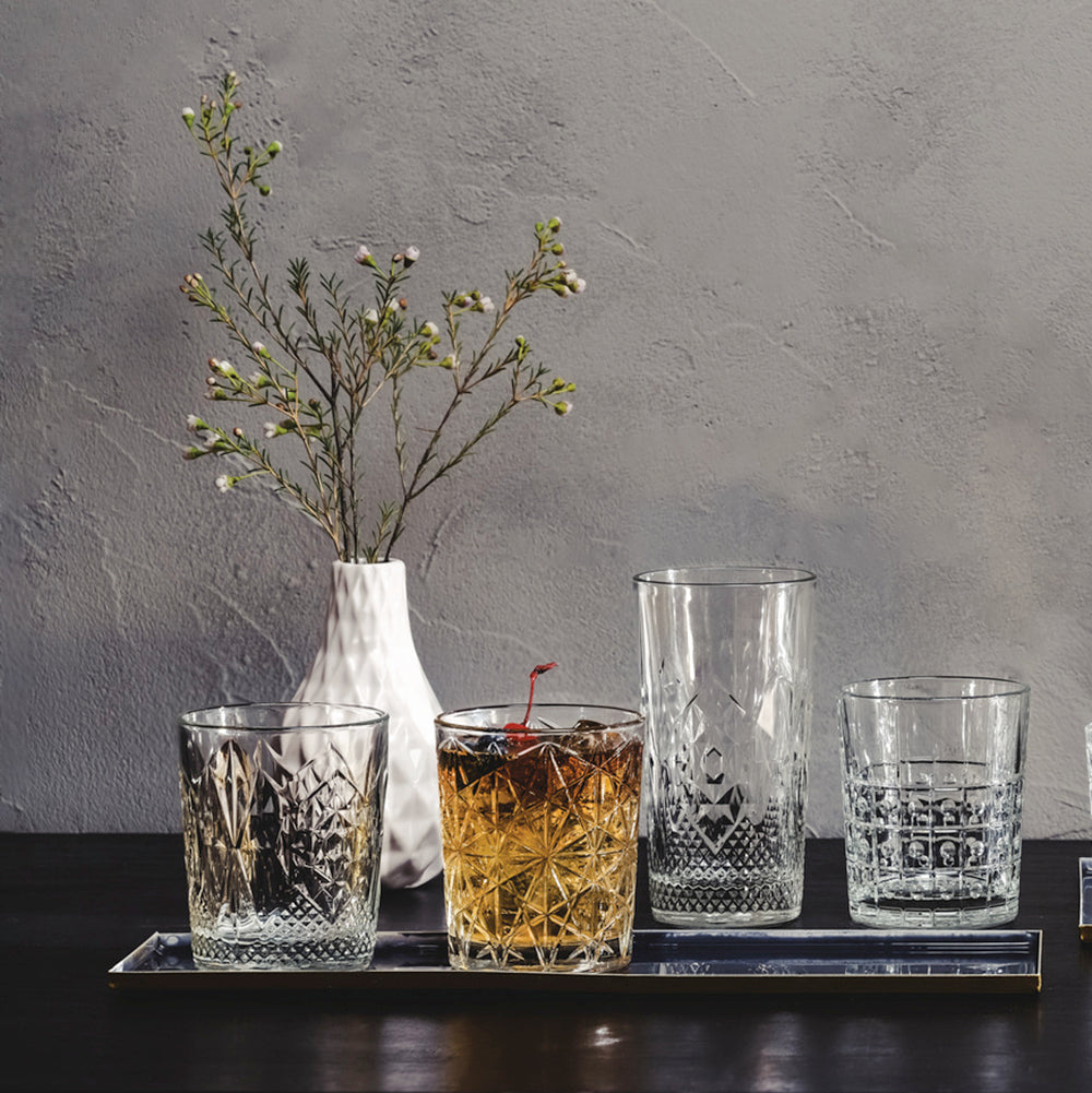 Bormioli Rocco Bartender 13.25 oz. Stone DOF Drinking Glasses (Set of 4)
