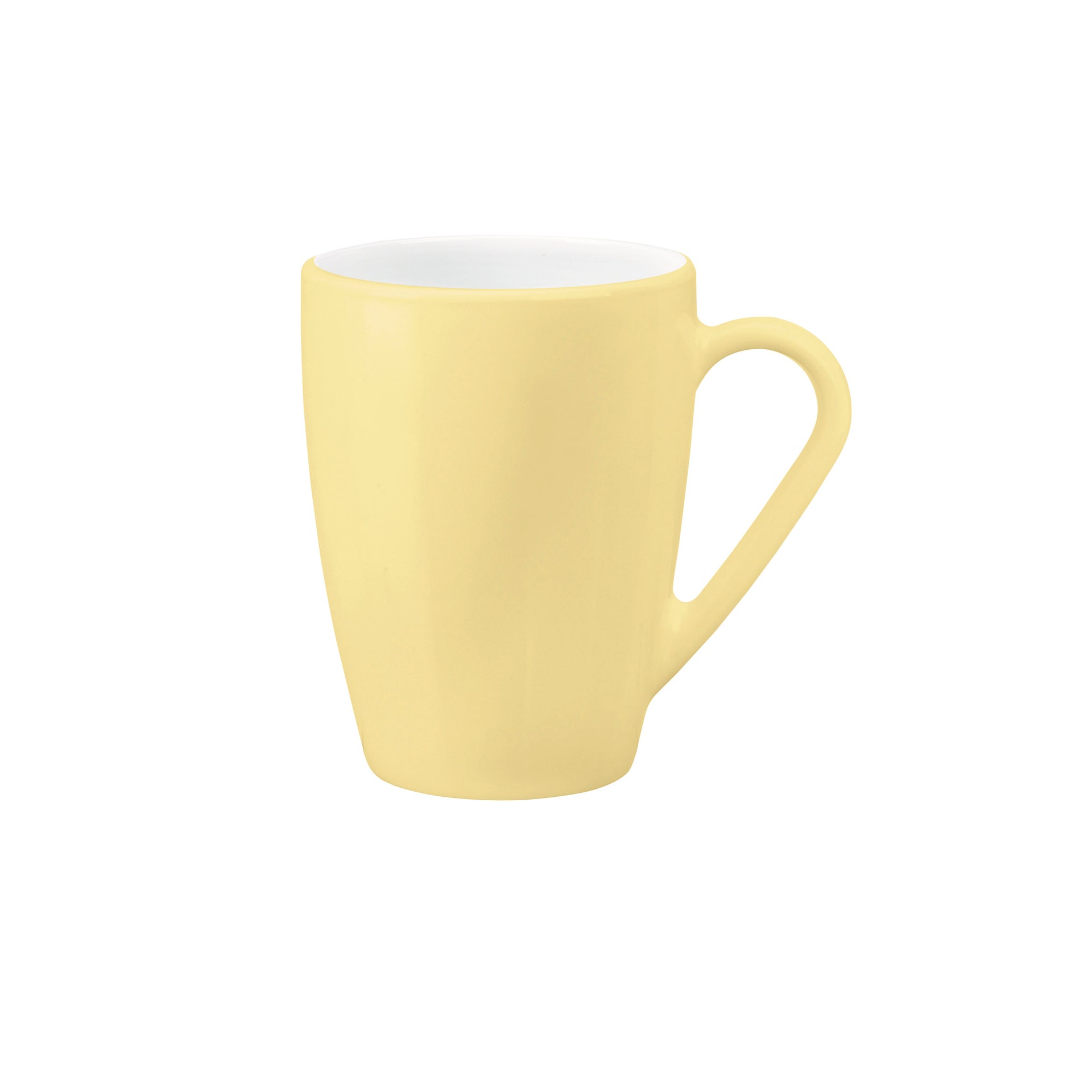 Bormioli Rocco Color Palette 11.5 oz. Icon Opal Glass Mug, Yellow (Set of 6)