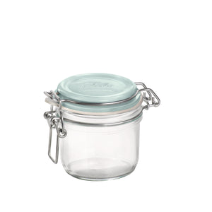 Bormioli Rocco Color Palette 6.75 oz. Fido Food Storage Jar, Blue (Set of 12)