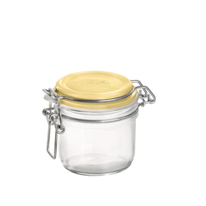 Bormioli Rocco Color Palette 6.75 oz. Fido Food Storage Jar, Yellow (Set of 12)