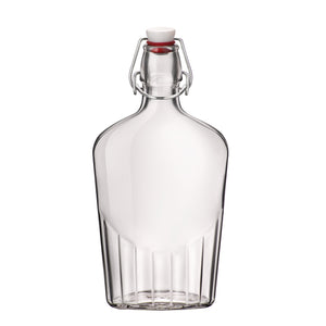 Bormioli Rocco Fiaschetta 17 oz Glass Pocket Flask Leak Proof (Set of 12)