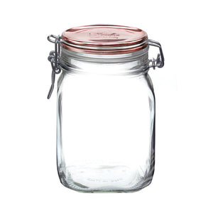 Bormioli Rocco Fido 33.75 oz. Food Jar, Copper Top (Set of 6)