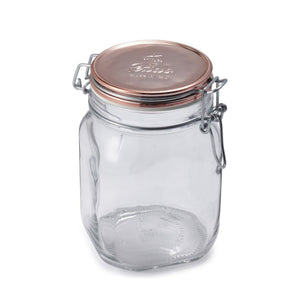 Bormioli Rocco Fido 33.75 oz. Food Jar, Copper Top (Set of 6)