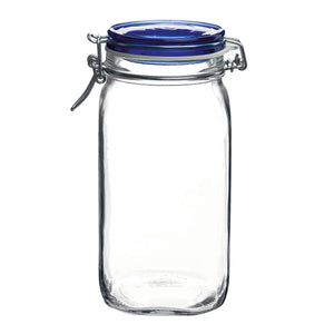 Bormioli Rocco Fido 50.75 oz. Food Jar, Blue Top (Set of 12)