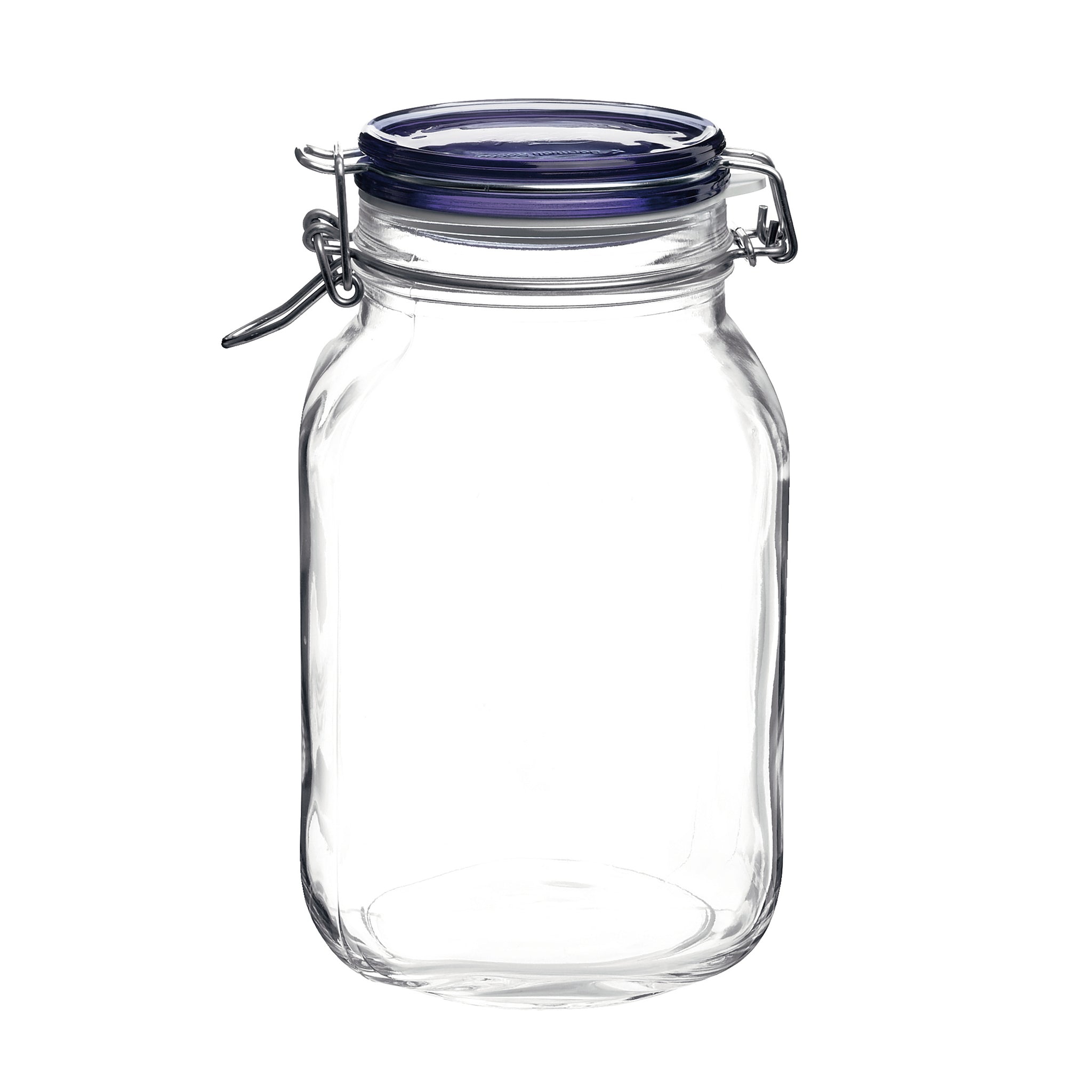 Bormioli Rocco Fido 67.75 oz. Food Jar, Blue Top (Set of 6)