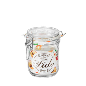 Bormioli Rocco Fido Cylinder 17.5 oz. Food Jar, Clear (Set of 6)