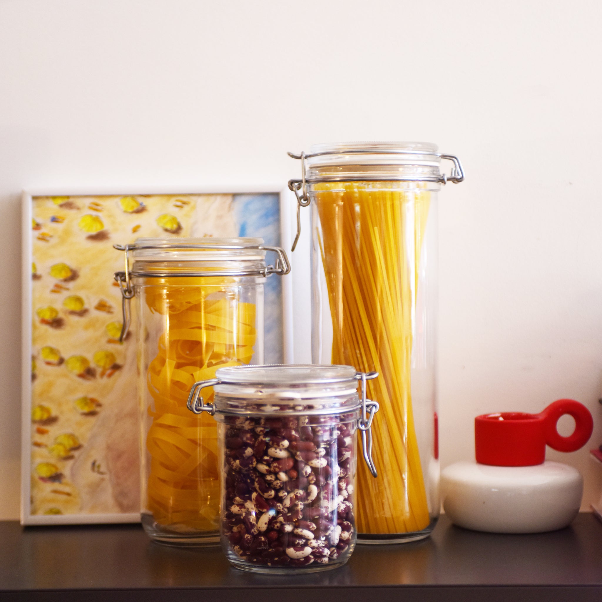 Bormioli Rocco Fido Cylinder 50.75 oz. Spaghetti Jar, Clear (Set of 6)