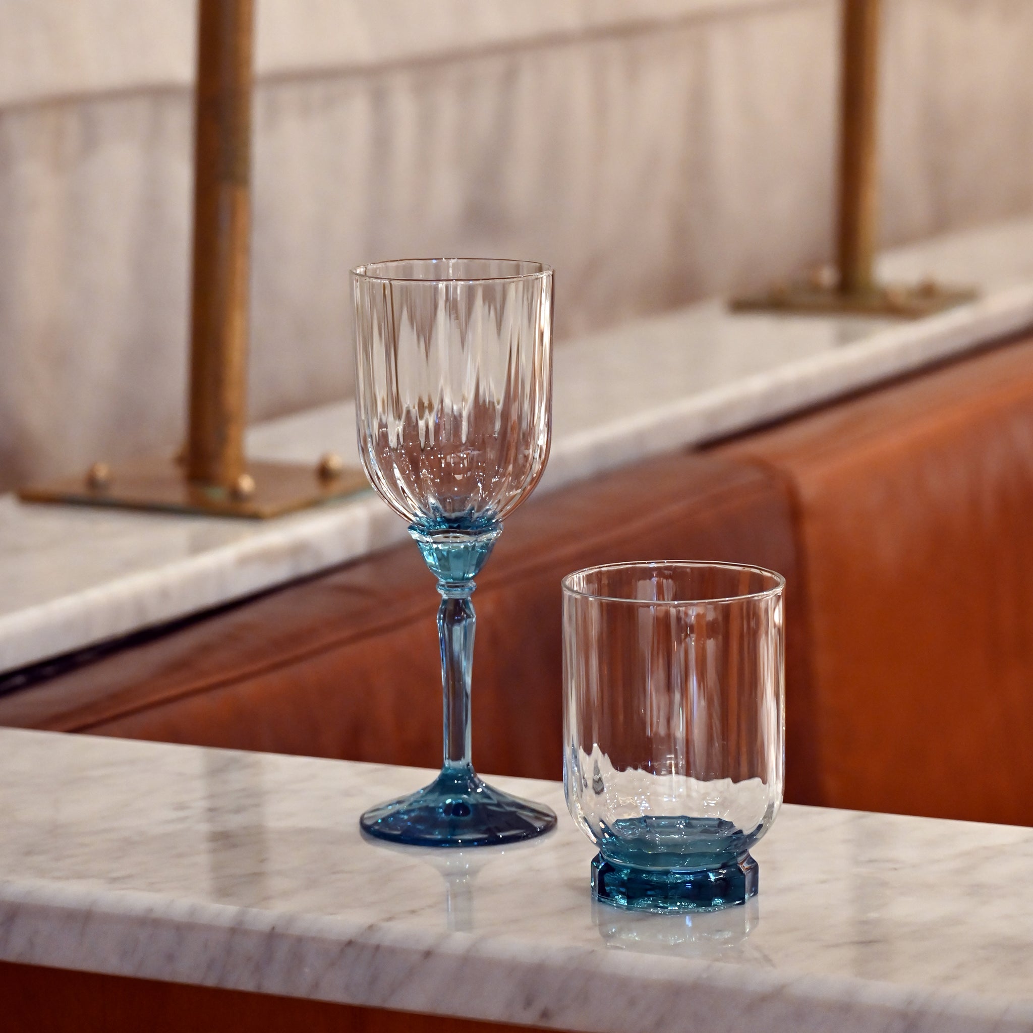 Bormioli Rocco Florian 12.6 oz. DOF Drinking Glasses, Lucent Blue (Set of 4)