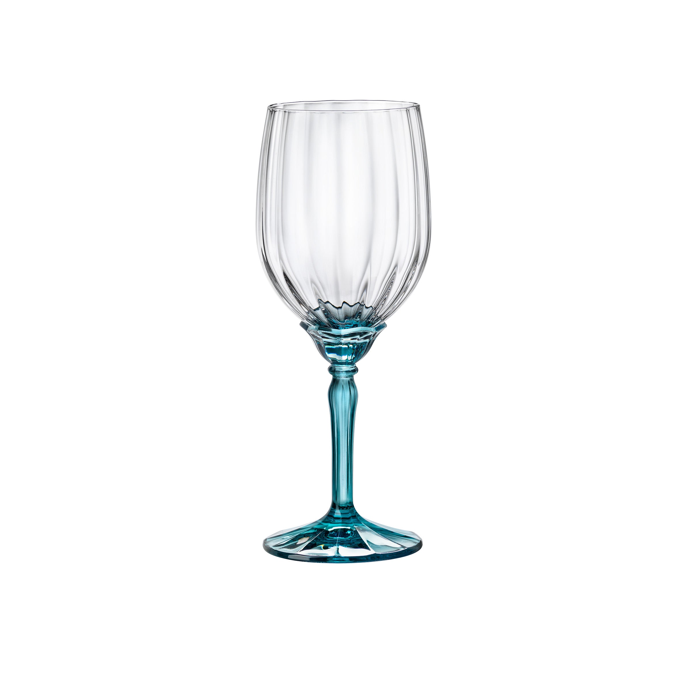 Bormioli Rocco Florian 12.8 oz. White Wine / Spritz Glasses, Lucent Blue (Set of 4)