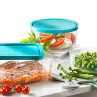 Side view of Frigoverre 3-Cup Round Food Storage Container (Set of 12)