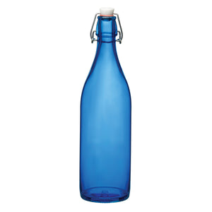 Bormioli Rocco Giara Bottle 33.75 oz. Swing Top Bottle, Navy (Set of 6)
