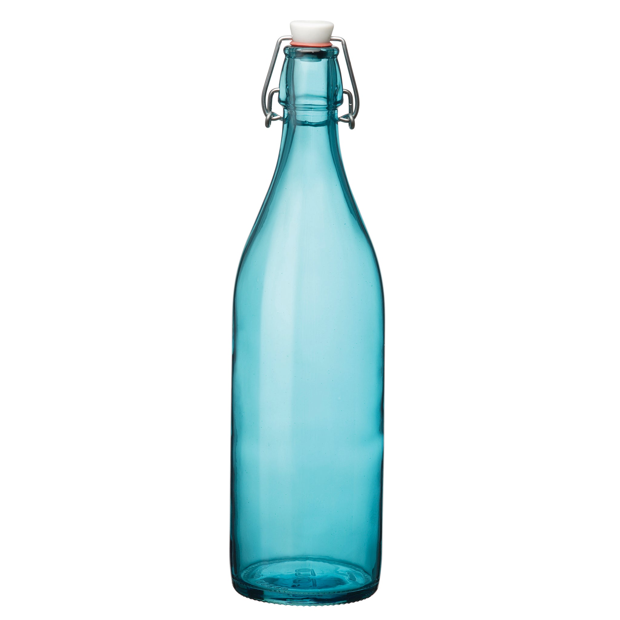 Bormioli Rocco Giara Bottle 33.75 oz. Swing Top Bottle, Sky Blue (Set of 6)