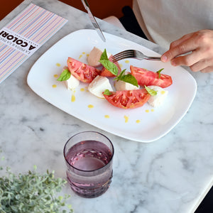 Đĩa Thủy Tinh Chữ Nhật Parma màu trắng 24 x 34 cm