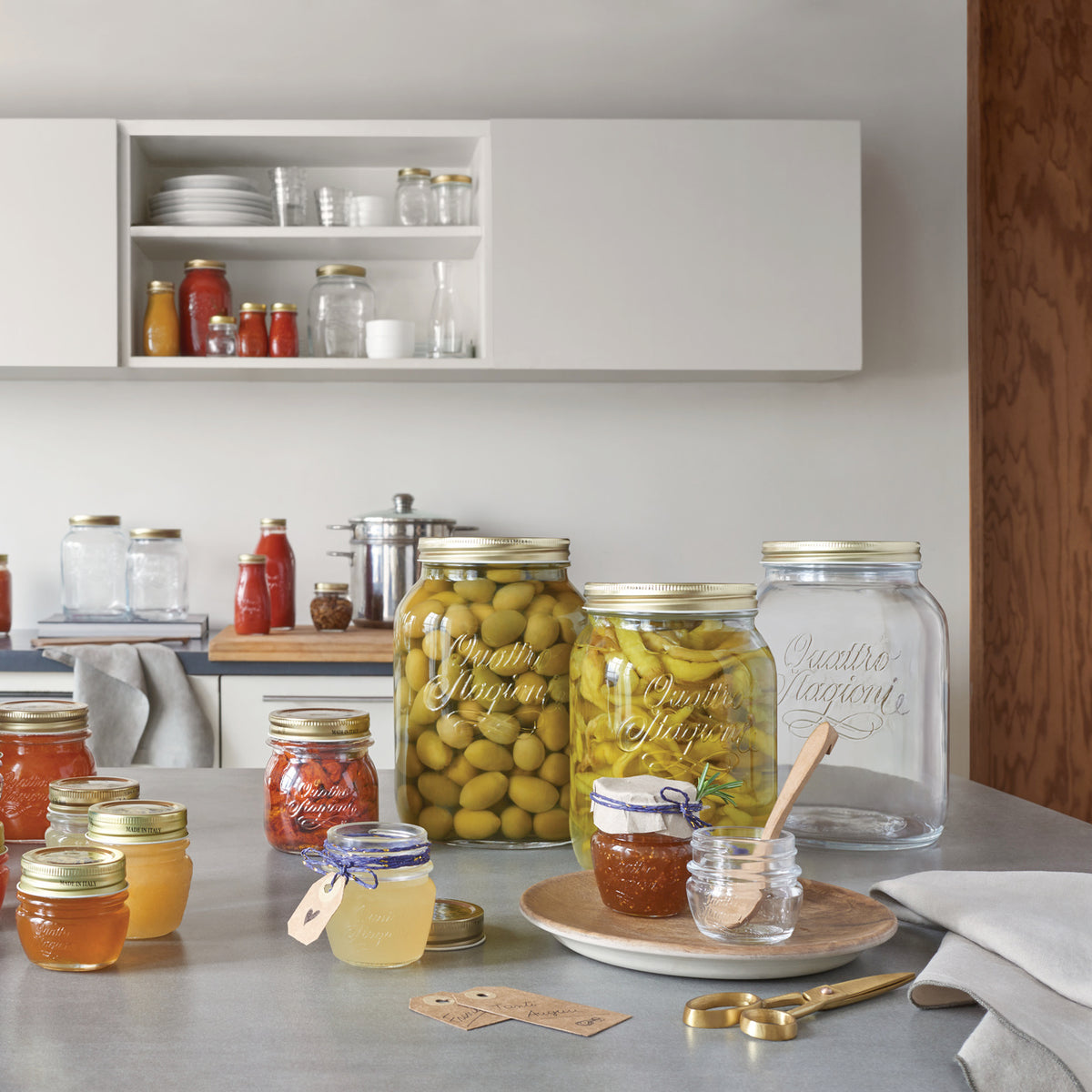Bormioli Rocco Quattro Stagioni 132.25 oz. Food Jar wide Mouth (Ser of 6)
