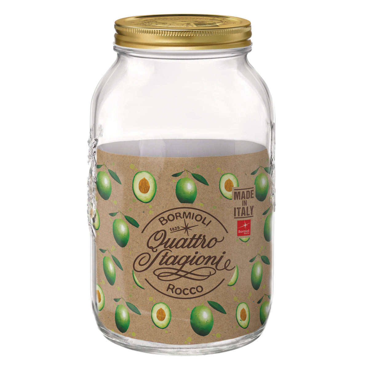 Bormioli Rocco Quattro Stagioni 132.25 oz. Food Jar wide Mouth (Ser of 6)