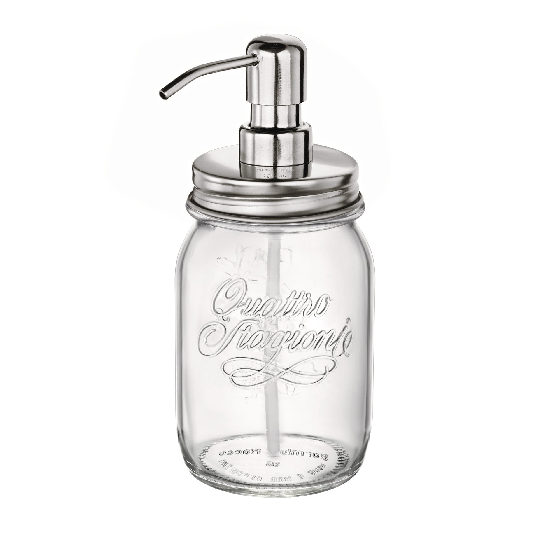 Quattro Stagioni 17 oz. Jar with Stainless Steel Pump (Set of 12
