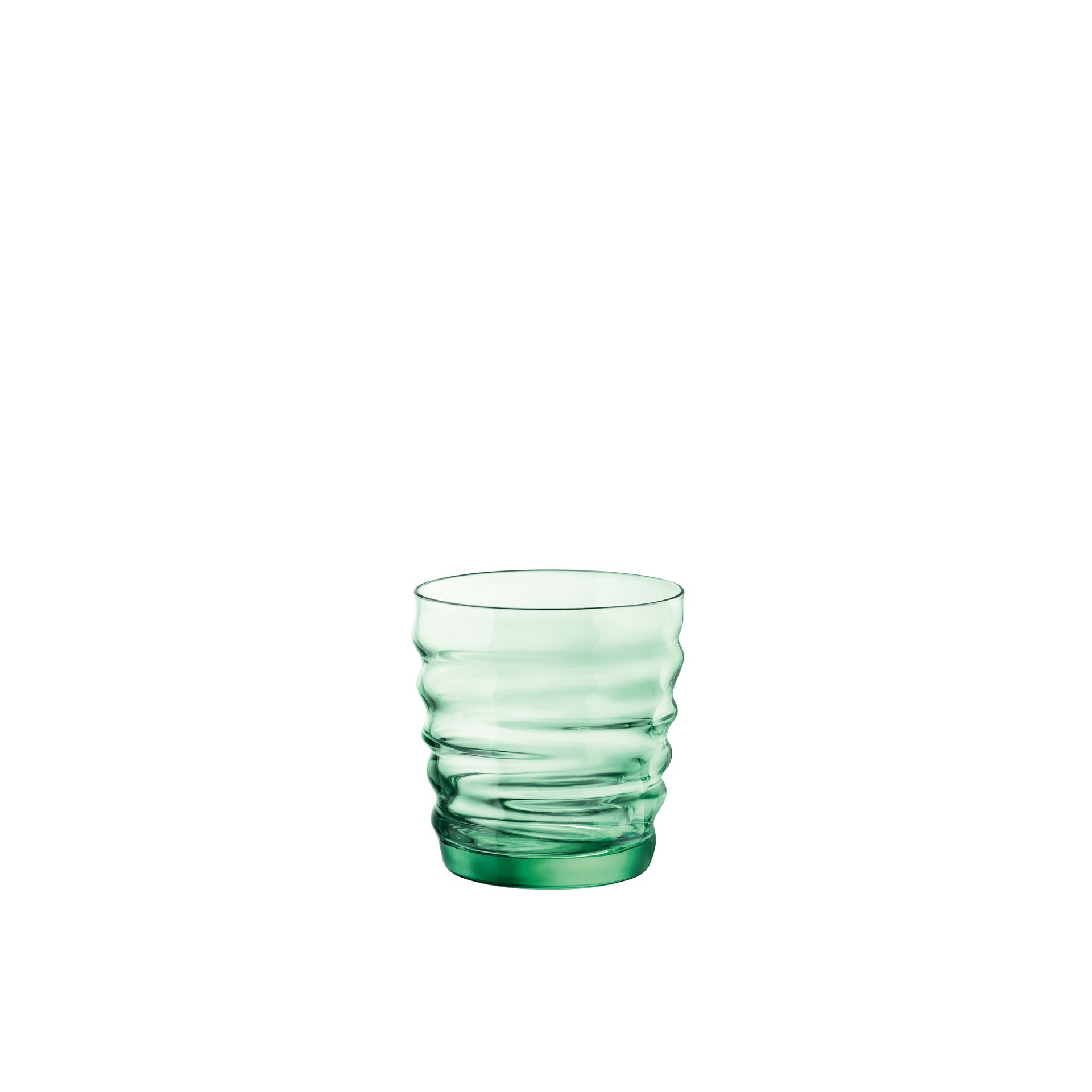 Bormioli Rocco Riflessi 10.25 oz. Water Drinking Glasses, Cool Green (Set of 6)