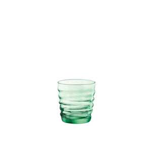 Bormioli Rocco Riflessi 10.25 oz. Water Drinking Glasses, Cool Green (Set of 6)