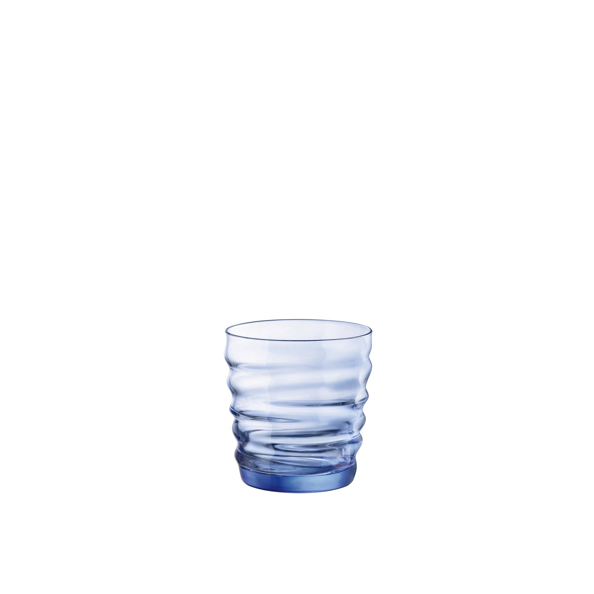 Bormioli Rocco Riflessi 10.25 oz. Water Drinking Glasses, Sapphire Blue (Set of 6)