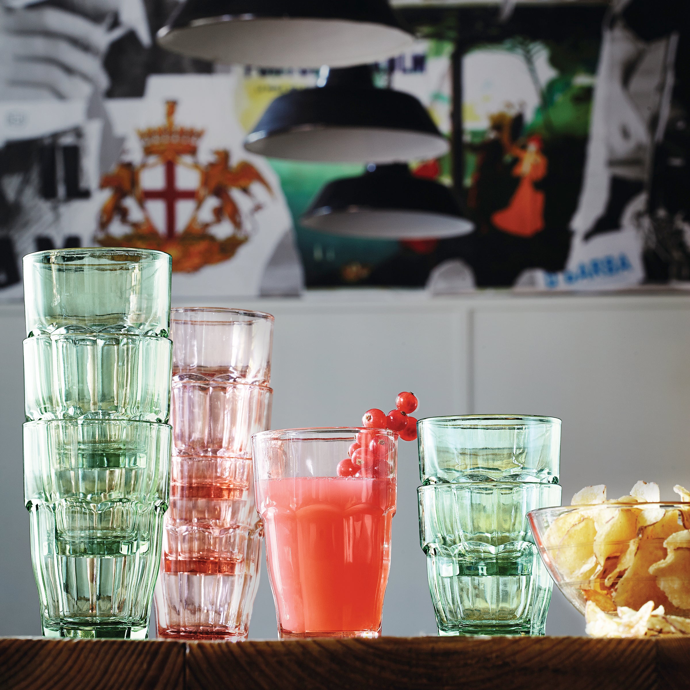 Rock Bar 9.25 oz. Rocks Stackable Drinking Glasses (Set of 6)
