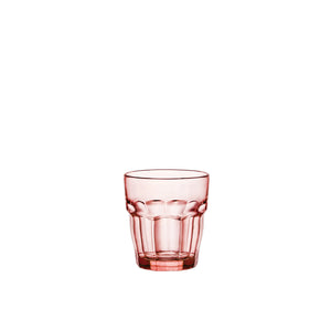 Bormioli Rocco Rock Bar 9.25 oz. Rocks Stackable Drinking Glasses, Peach (Set of 6)