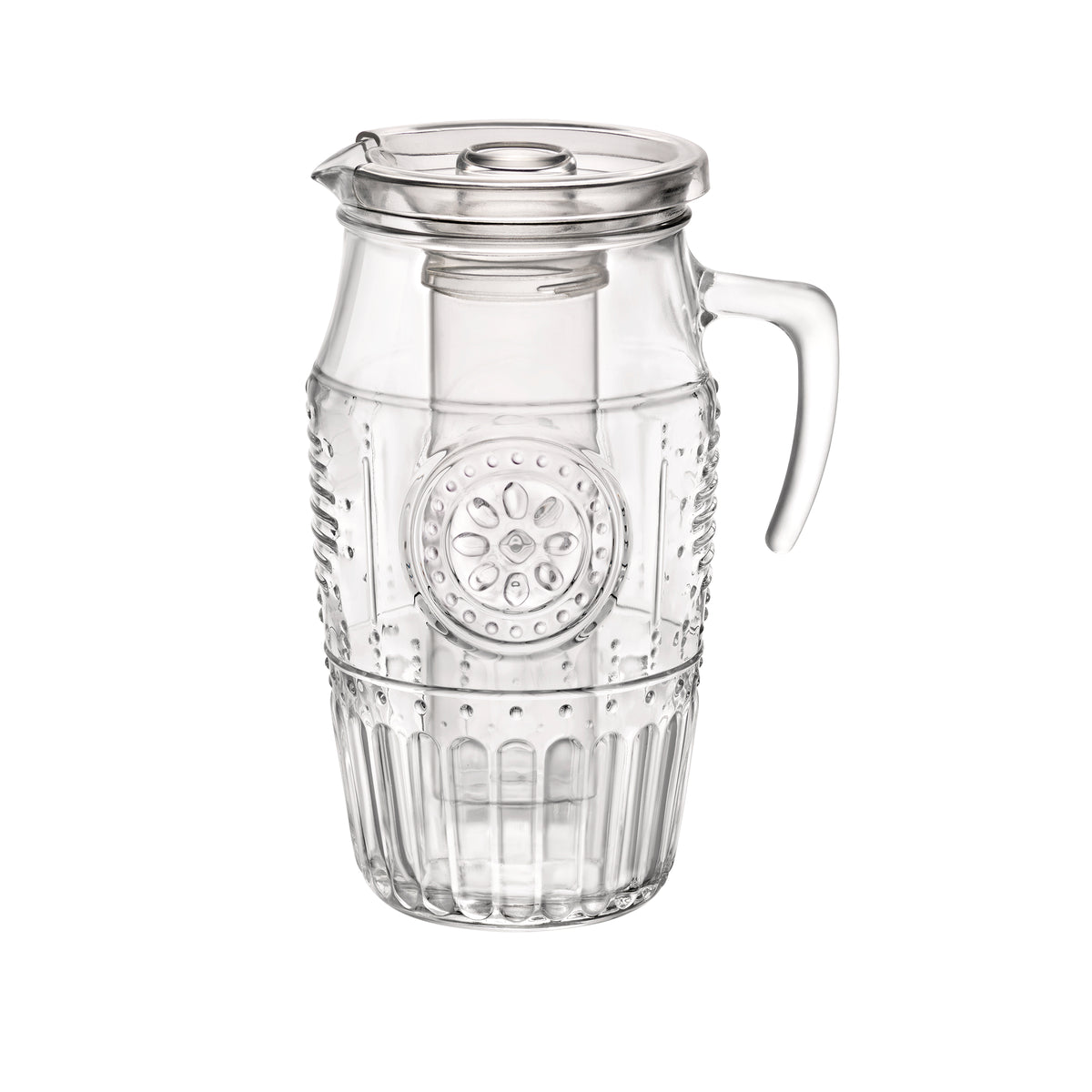 Bormioli Rocco Romantic 56.25 oz. Carafe with Lid & Ice-Tube (Set of 6)