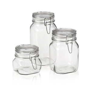 Fido 3pc Food Jar Set (17.5 oz., 33.75 oz., 50.75 oz.)