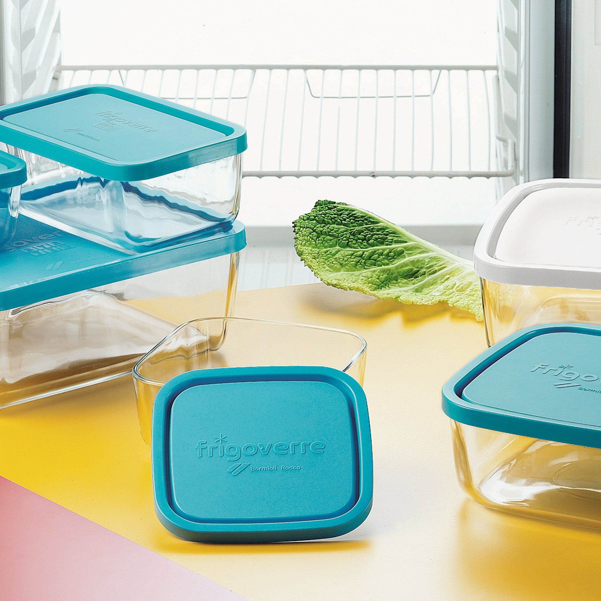 Square Lunch Box with Lid Bormioli Rocco Frigoverre Future Transparent –