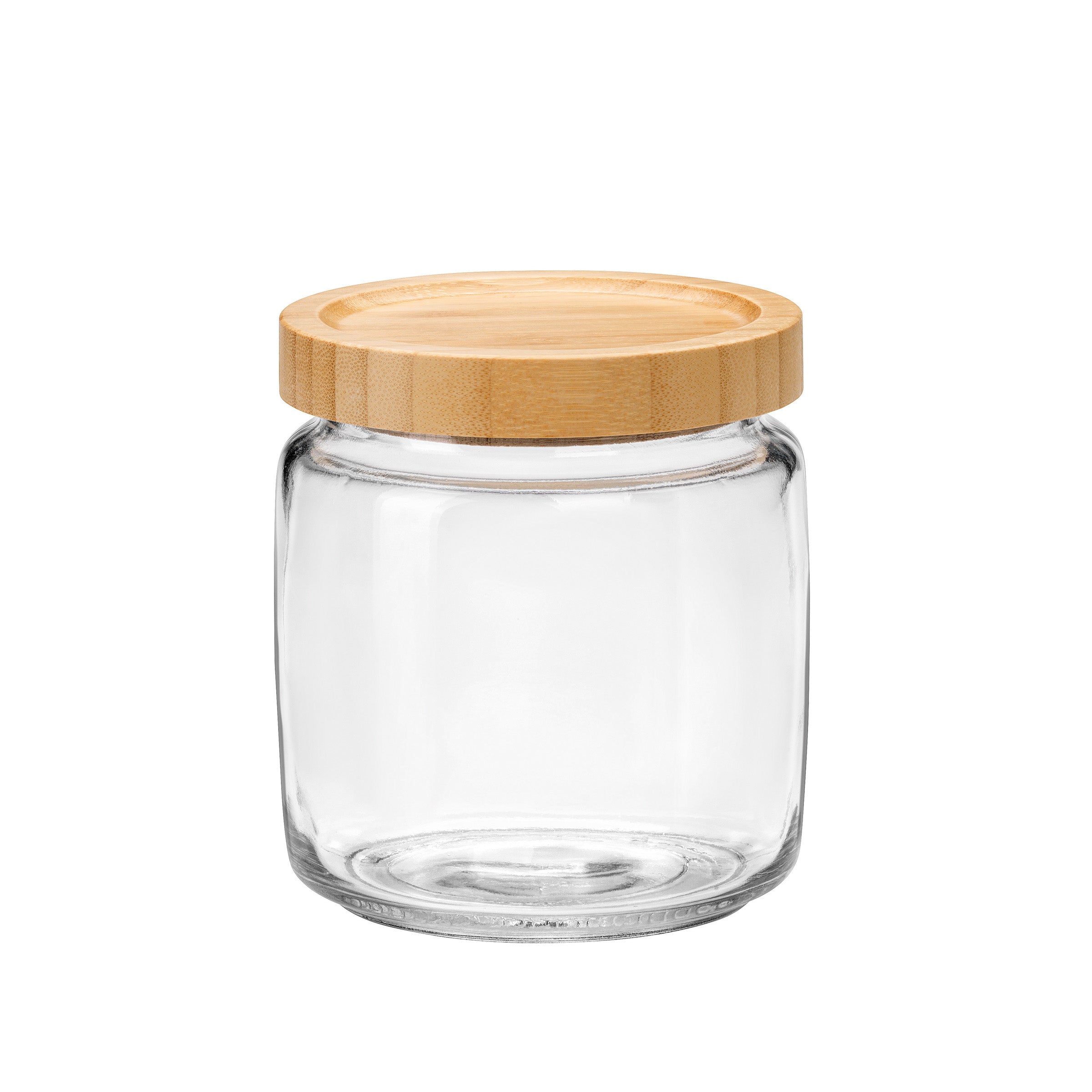 Round Spice Jars with Bamboo Lids, Set of 3 1 set