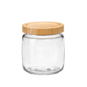 Glass Jar With Bamboo Lid
