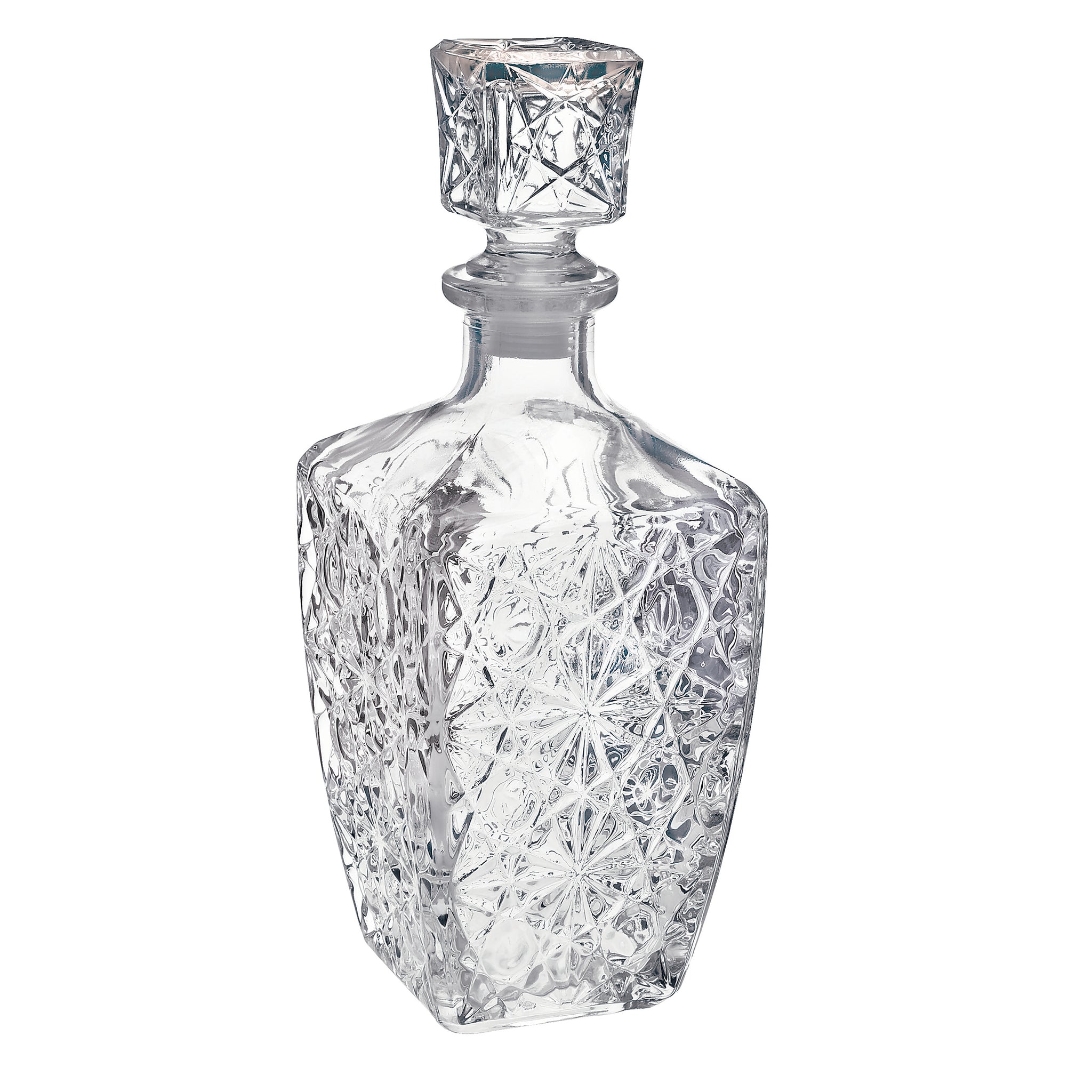 STUNNING Vintage Cut Crystal Brandy Decanter Bottle with Stopper