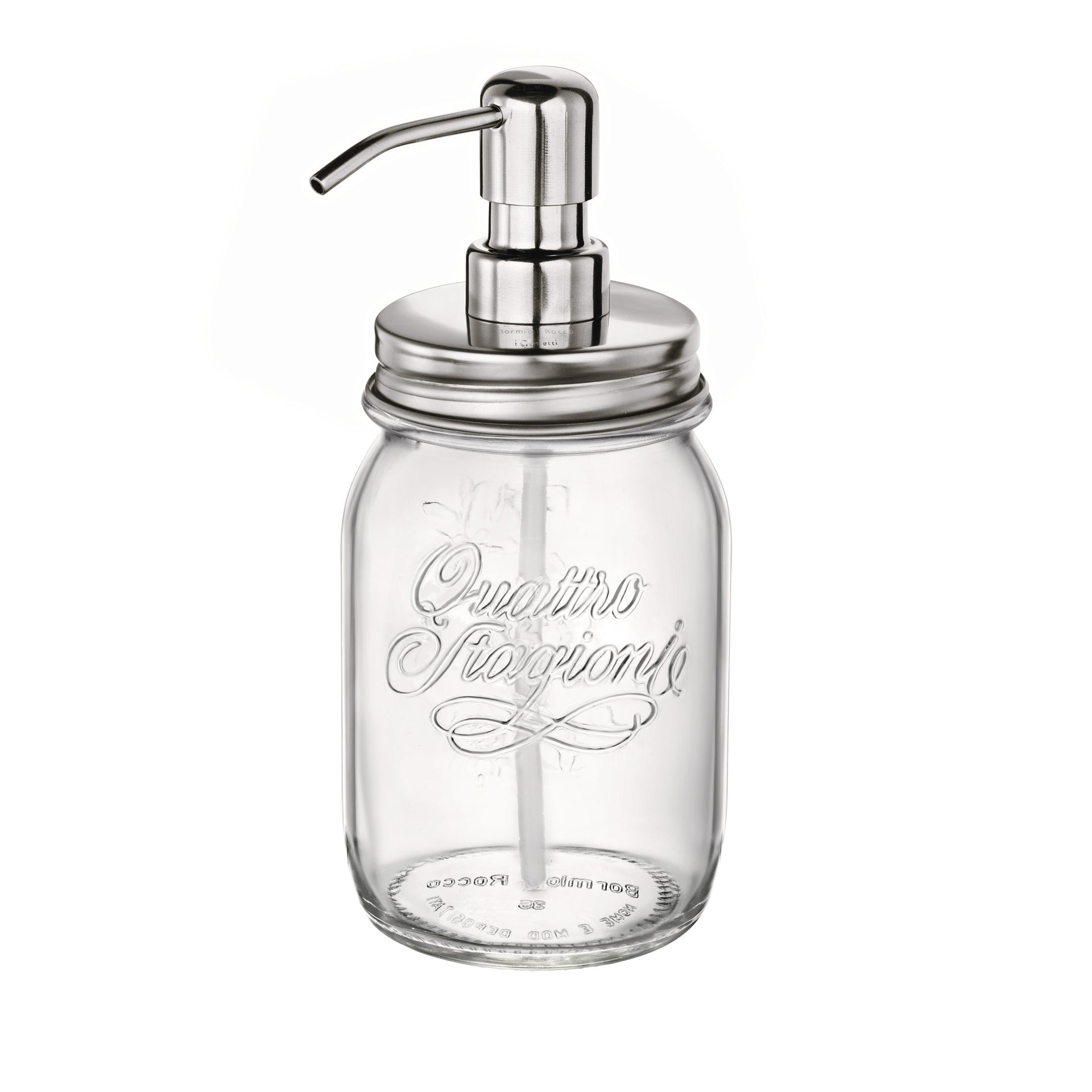 Quattro Stagioni 17 oz. Jar with Stainless Steel Pump (Set of 12)